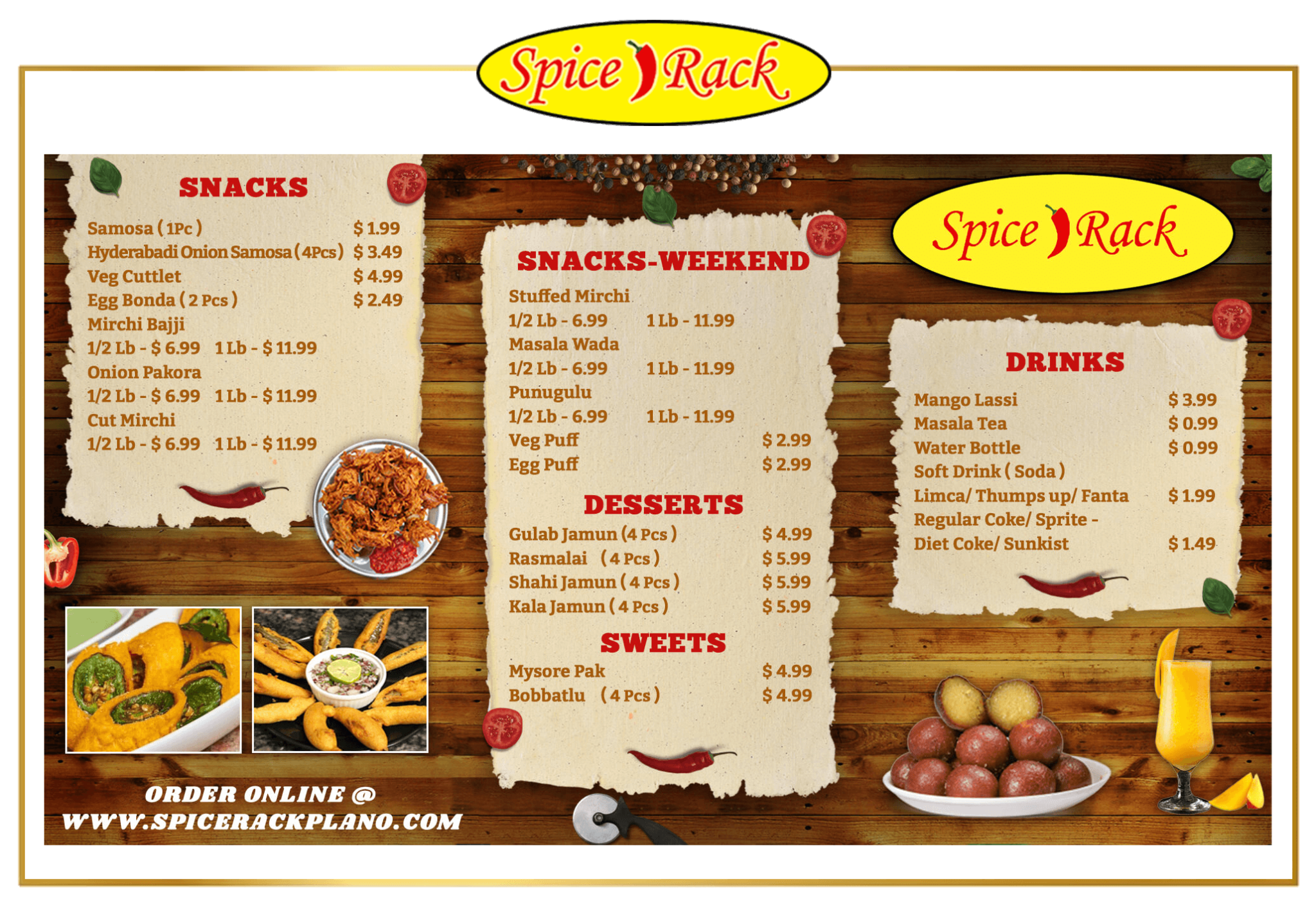 Spice Rack Goa Menu Home - Spice Rack